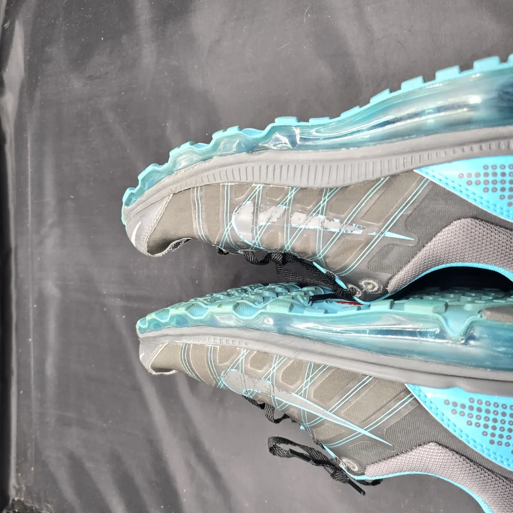 Nike Gray and Blue Athletic‎ Shoes with Cushioned Midsole